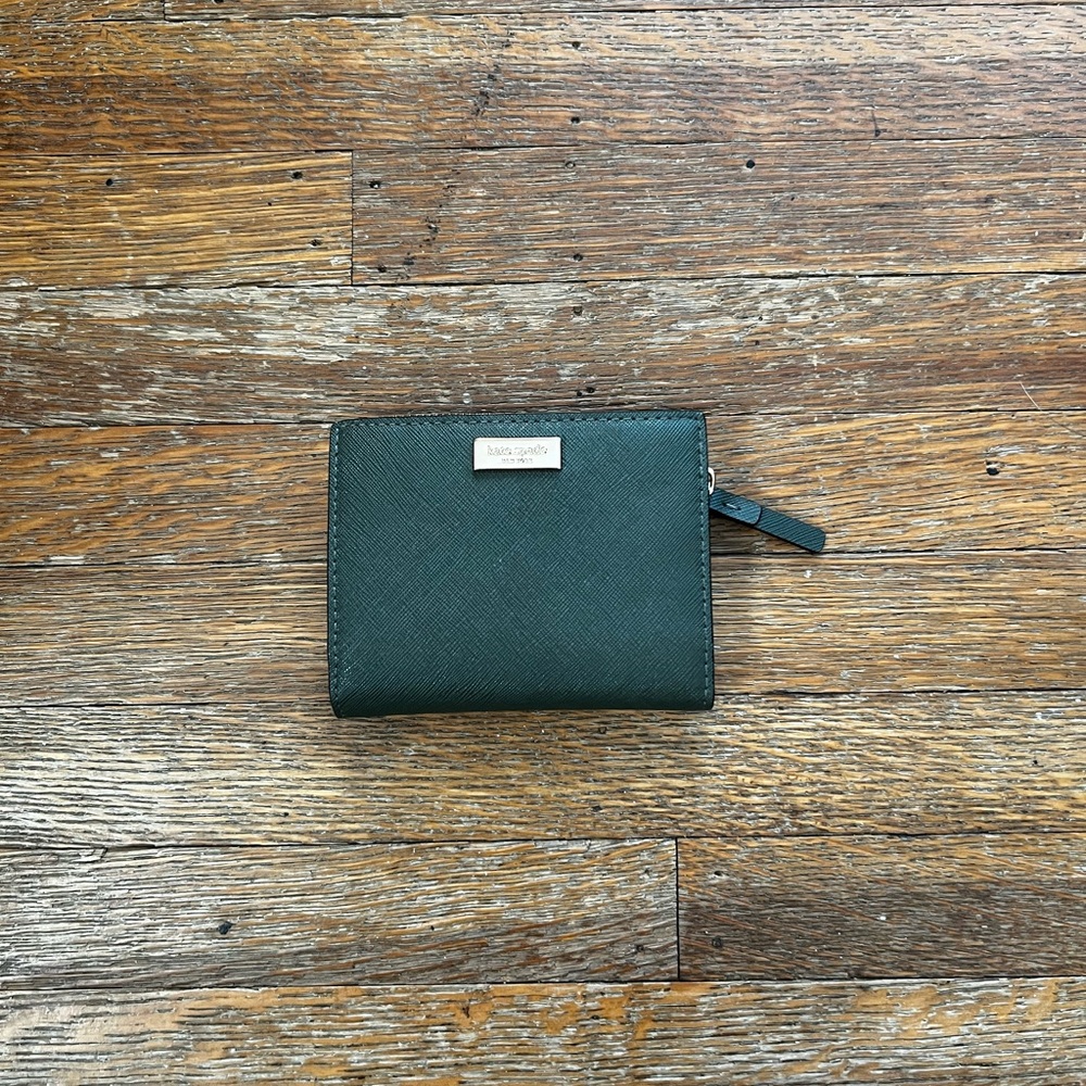 Olive green, Kate spade, fold wallet.